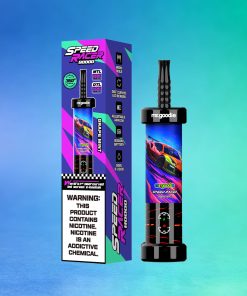 Mr. Goodie Speed Racer 80K 80000 Puffs Disposable Vape Dual Mode Rechargeable LED Display in Grape Mint flavor