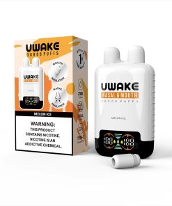 Mr.Goodie Uwake 30000 30K Puffs Nasal & Mouth Inhalation LED Display Disposable Vape in Melon Ice flavor