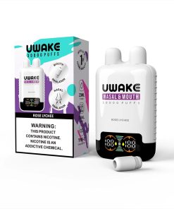 Mr.Goodie Uwake 30000 30K Puffs Nasal & Mouth Inhalation LED Display Disposable Vape in Rose Lychee flavor
