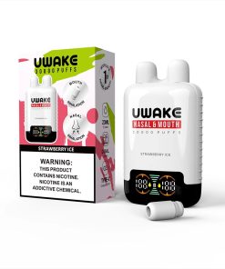 Mr.Goodie Uwake 30000 30K Puffs Nasal & Mouth Inhalation LED Display Disposable Vape in Strawberry Ice flavor