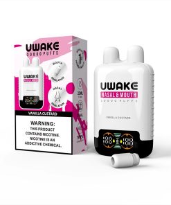 Mr.Goodie Uwake 30000 30K Puffs Nasal & Mouth Inhalation LED Display Disposable Vape in Vanilla Custard flavor