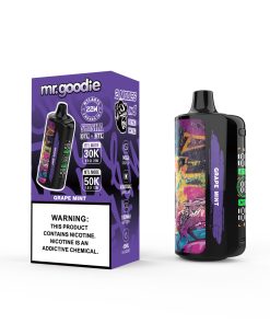 Mr.Goodie Shisha 50000 50K Puffs DTL & MTL LCD Display Disposable Vape in Grape Mint flavor