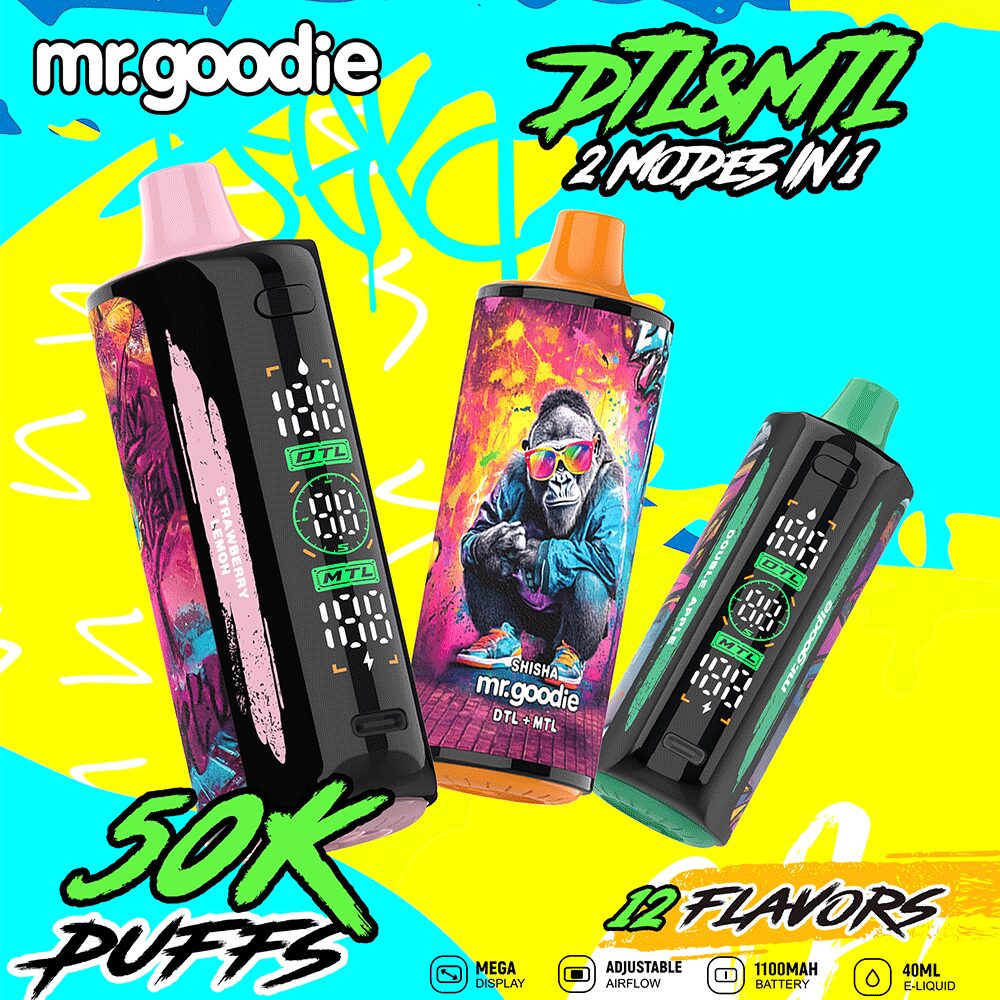Mr.Goodie Shisha 50000 50K Puffs DTL & MTL LCD Display Disposable Vape product image