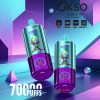 OKSO 3-IN-1 70000 70K Puffs 3 Flavors Adjustable LED Display Disposable Vape product image