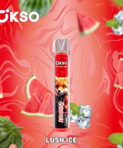 OKSO Crystal Bar 800 Puffs 0% 2% 3% 5% Nicotine Disposable in Lush Ice flavor