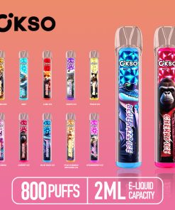 OKSO Crystal Bar 800 Puffs 0% 2% 3% 5% Nicotine Disposable product image
