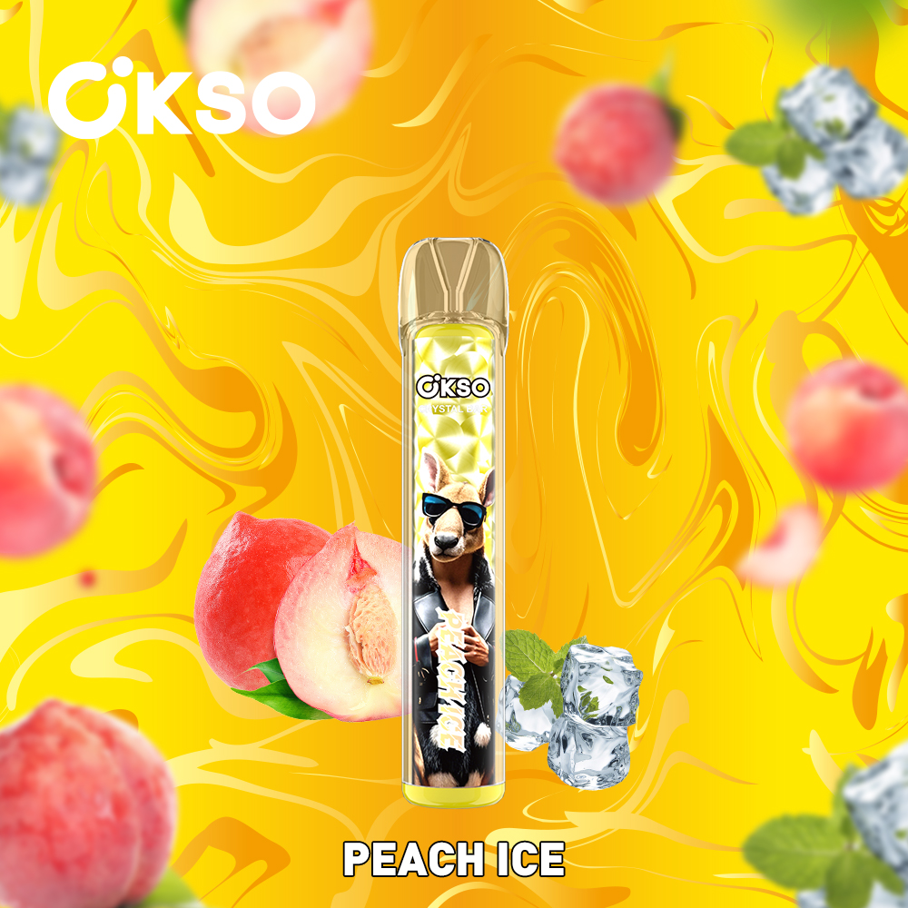 OKSO Crystal Bar 800 Puffs 0% 2% 3% 5% Nicotine Disposable in Mint flavor