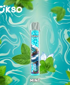 OKSO Crystal Bar 800 Puffs 0% 2% 3% 5% Nicotine Disposable in okso crystal bar 800 mint flavor