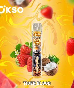 OKSO Crystal Bar 800 Puffs 0% 2% 3% 5% Nicotine Disposable in Tiger Blood flavor