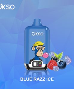 OKSO Digital box 12000 12K Puffs Rechargeable LED Display Disposable Vape in Blue Razz Ice flavor