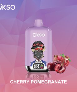 OKSO Digital box 12000 12K Puffs Rechargeable LED Display Disposable Vape in Cherry Pomegranate flavor