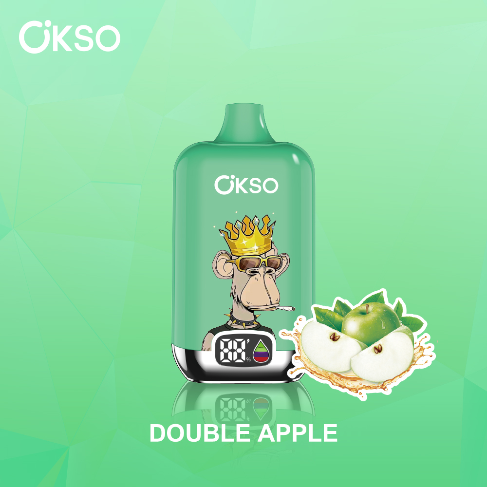 OKSO Digital box 12000 12K Puffs Rechargeable LED Display Disposable Vape in Double Apple flavor