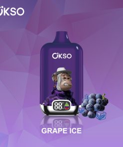 OKSO Digital box 12000 12K Puffs Rechargeable LED Display Disposable Vape in Grape Ice flavor