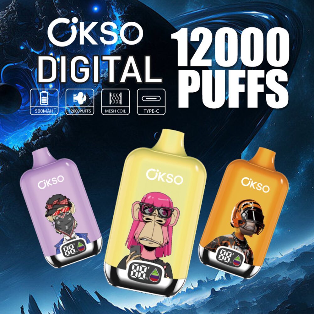 OKSO Digital box 12000 12K Puffs Rechargeable LED Display Disposable Vape product image