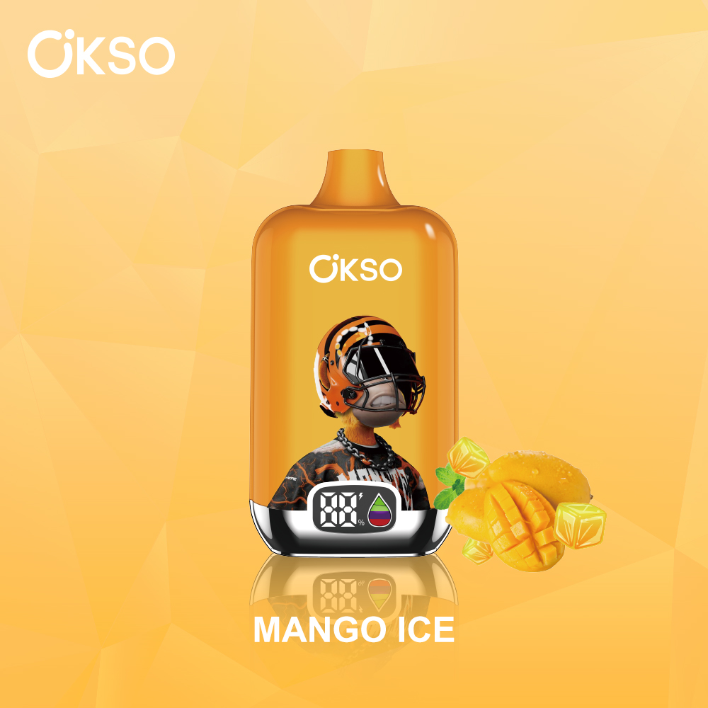 OKSO Digital box 12000 12K Puffs Rechargeable LED Display Disposable Vape in Mango Ice flavor