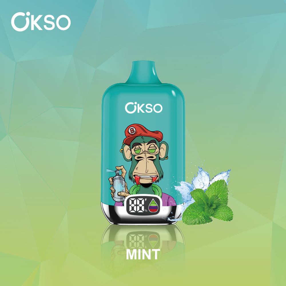 OKSO Digital box 12000 12K Puffs Rechargeable LED Display Disposable Vape in okso digital box 12000 12k mint flavor