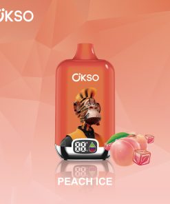 OKSO Digital box 12000 12K Puffs Rechargeable LED Display Disposable Vape in Peach Ice flavor