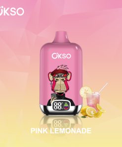 OKSO Digital box 12000 12K Puffs Rechargeable LED Display Disposable Vape in Pink Lemon flavor