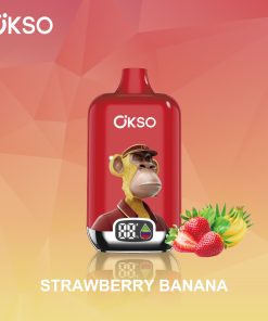 OKSO Digital box 12000 12K Puffs Rechargeable LED Display Disposable Vape in Strawberry Banana flavor