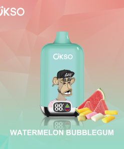 OKSO Digital box 12000 12K Puffs Rechargeable LED Display Disposable Vape in Watermelon Bubblegum flavor