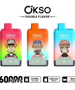 OKSO Double Flavor 60000 60K Puffs Double Taste LED Display Disposable Vape product image