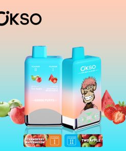 OKSO Double Flavor 60000 60K Puffs Double Taste LED Display Disposable Vape in Strawberry Watermelon & Two Apple flavor