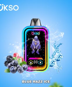 OKSO Magic Mirror 50000 50K Puffs Edition Dual Mesh LCD Display Disposable Vape in Blue Razz Ice flavor