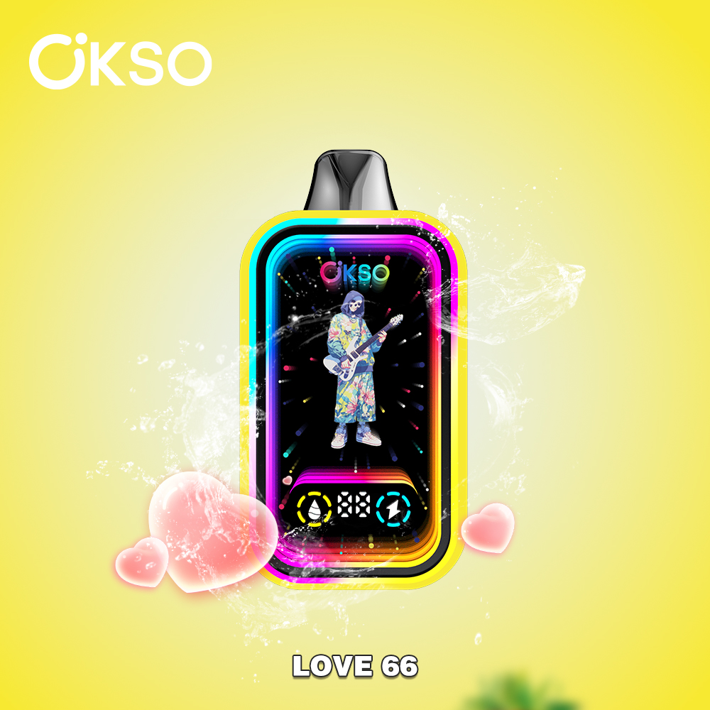 OKSO Magic Mirror 50000 50K Puffs Edition Dual Mesh LCD Display Disposable Vape in Love 66 flavor