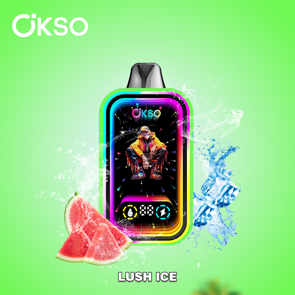 OKSO Magic Mirror 50000 50K Puffs Edition Dual Mesh LCD Display Disposable Vape in Lush Ice flavor