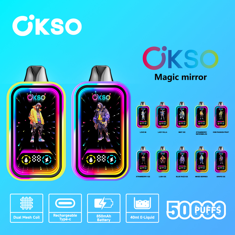 OKSO Magic Mirror 50000 50K Puffs Edition Dual Mesh LCD Display Disposable Vape product image