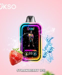 OKSO Magic Mirror 50000 50K Puffs Edition Dual Mesh LCD Display Disposable Vape in Strawberry Ice flavor