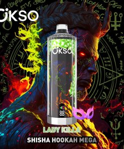 OKSO Shisha Hookah Mega 50000 50K Puffs LED Display Disposable in Lady Killa flavor