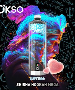 OKSO Shisha Hookah Mega 50000 50K Puffs LED Display Disposable in Love 66 flavor