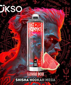 OKSO Shisha Hookah Mega 50000 50K Puffs LED Display Disposable in Lush Ice flavor