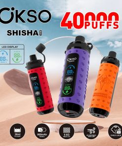 OKSO ShiSha Max 40000 40K Puffs LED Display Leather Disposable product image