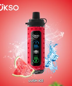 OKSO ShiSha Max 40000 40K Puffs LED Display Leather Disposable in okso shisha max 40k lush ice flavor