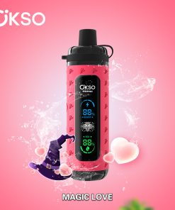 OKSO ShiSha Max 40000 40K Puffs LED Display Leather Disposable in okso shisha max 40k magic love flavor