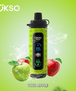 OKSO ShiSha Max 40000 40K Puffs LED Display Leather Disposable in okso shisha max 40k two apple flavor