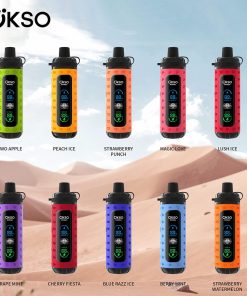 OKSO ShiSha Max 40000 40K Puffs LED Display Leather Disposable in Two Apple flavor