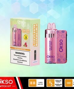 OKSO Switch Kit 50000 – 50K Puffs Dual Mode Replaceable Pod Disposable Vape in Kiwi Dragon Berry Fruit flavor