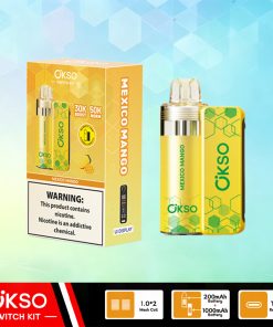 OKSO Switch Kit 50000 – 50K Puffs Dual Mode Replaceable Pod Disposable Vape in Mexico Mango flavor