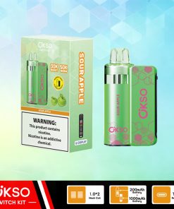 OKSO Switch Kit 50000 – 50K Puffs Dual Mode Replaceable Pod Disposable Vape in Sour Apple flavor