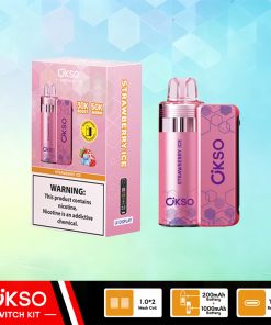 OKSO Switch Kit 50000 – 50K Puffs Dual Mode Replaceable Pod Disposable Vape in Strawberry Ice flavor