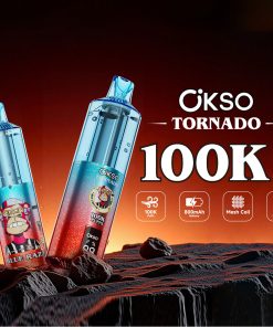 OKSO Tornado 100K 100000 Puffs RGB LED Rechargeable Visual Oil Vape product image