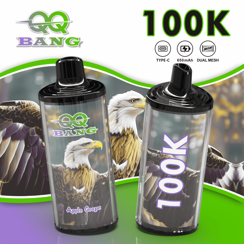 QQ Bang 100000 100K Puffs Dual Mesh Rechargeable Disposable Vape in qq bang 100000 100k apple grape flavor