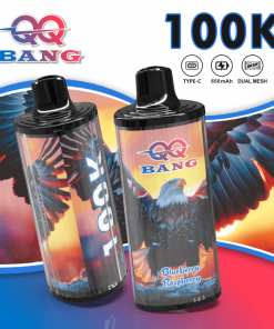 QQ Bang 100000 100K Puffs Dual Mesh Rechargeable Disposable Vape in qq bang 100000 100k blueberry raspberry flavor