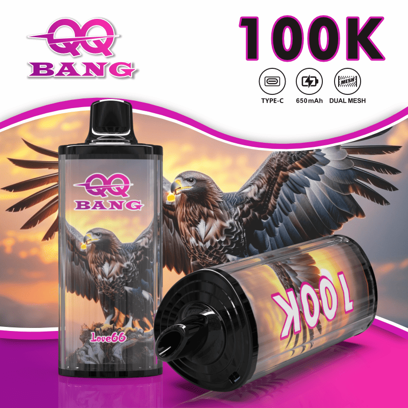 QQ Bang 100000 100K Puffs Dual Mesh Rechargeable Disposable Vape in qq bang 100000 100k love 66 flavor