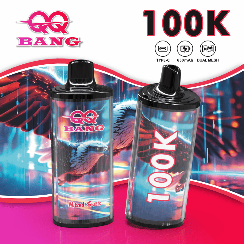 QQ Bang 100000 100K Puffs Dual Mesh Rechargeable Disposable Vape in qq bang 100000 100k mixed fruits flavor