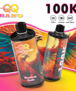 QQ Bang 100000 100K Puffs Dual Mesh Rechargeable Disposable Vape in qq bang 100000 100k strawberry mamba flavor