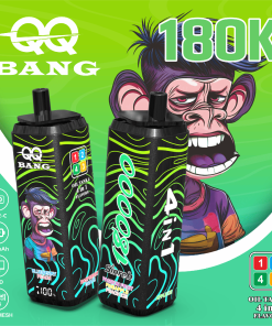 QQ Bang 180000 180K Puffs 4 In 1 Flavors LCD Display Rechargeable Disposable Vape in Passionfruit Pineapple Peach Ice / Apple Ice / Blueberry Peach /